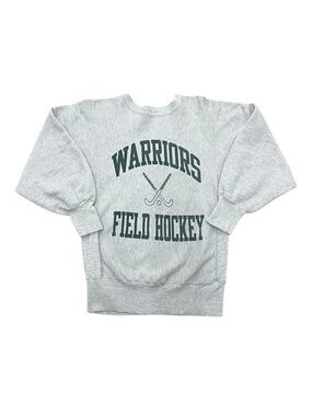 Men’s Vintage Champion Warriors Field Hockey Sweatshirt Grey Heather Cotton 60s
